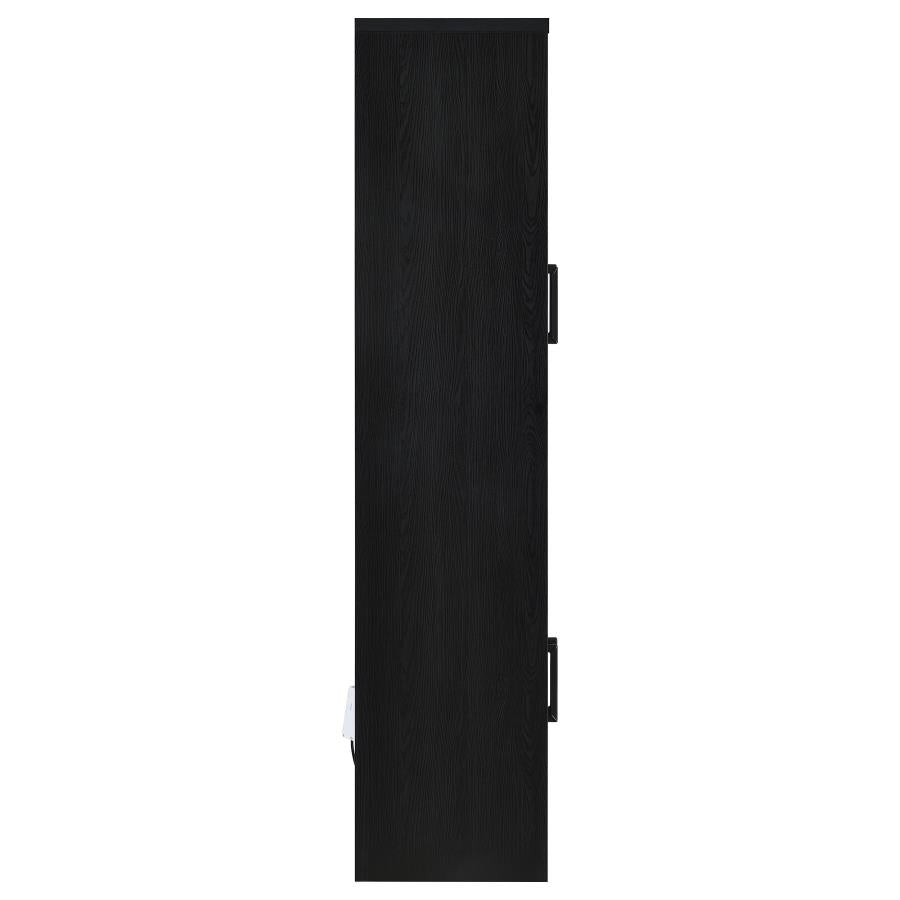 Riva 4-door Tall Accent Display Cabinet LED Lighting Black - 950432