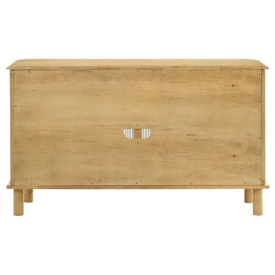 Ervine 3-Door Rope Panel Sideboard Accent Storage Cabinet Natural - 950460