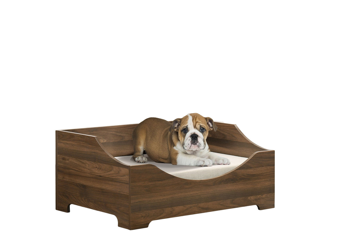 Gibson - Alder Wood Finish Comfy Pet Bed With Cushion - Brown