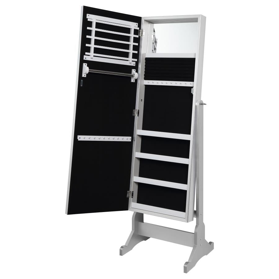 Moore Cheval Mirror with Jewelry Storage Silver - 951017