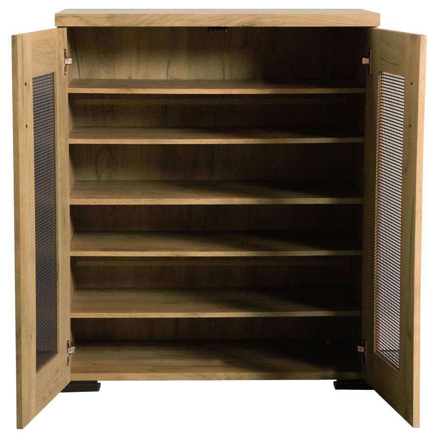 Bristol 6-shelf Engineered Wood Shoe Cabinet Golden Oak - 951107
