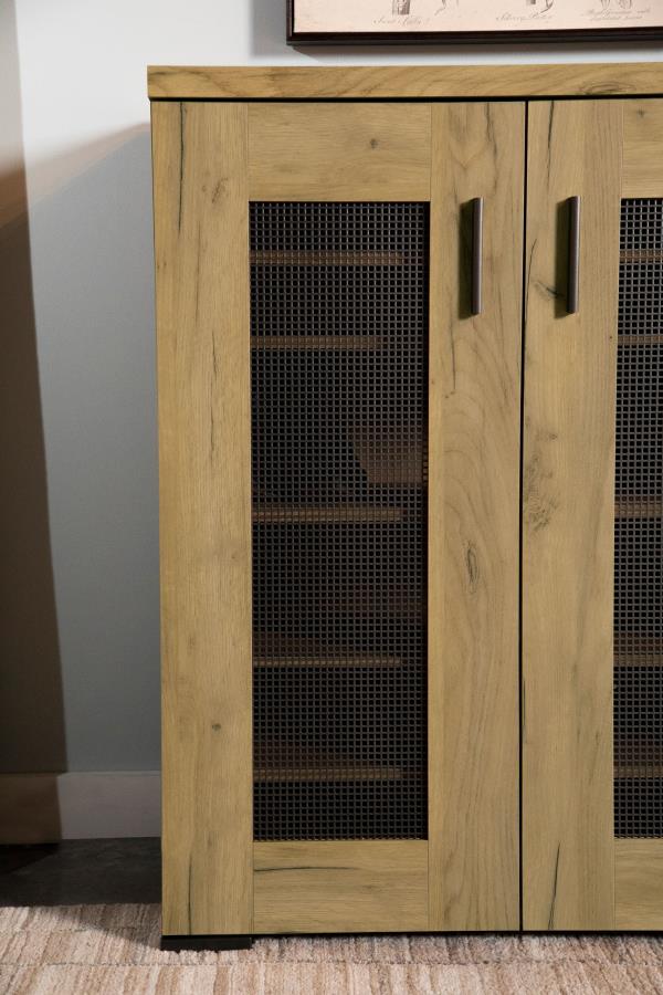 Bristol 6-shelf Engineered Wood Shoe Cabinet Golden Oak - 951107