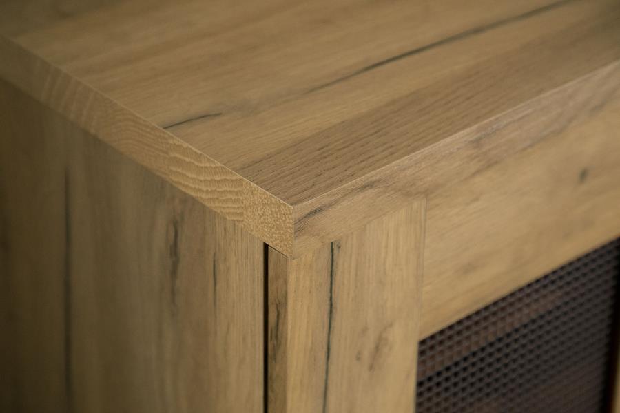 Bristol 6-shelf Engineered Wood Shoe Cabinet Golden Oak - 951107
