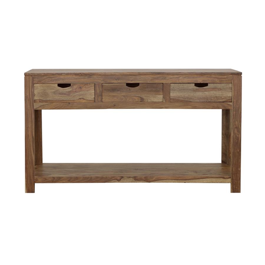 Esther 3-drawer Wood Console Table Natural Sheesham - 952853