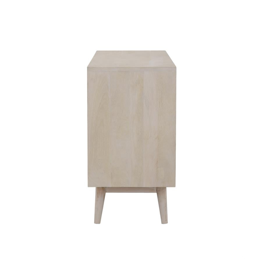 Ixora 2-door Wood Accent Cabinet White Washed and Black - 953430
