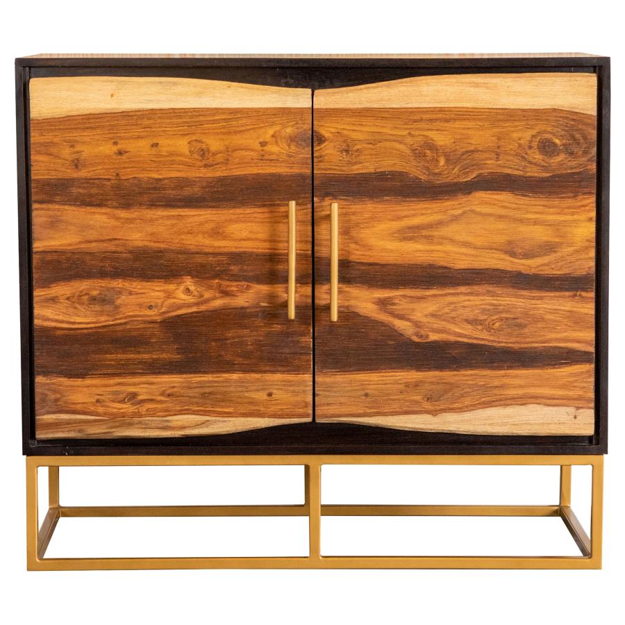 Zara 2-door 40-inch Wood Accent Storage Cabinet Black Walnut - 953447