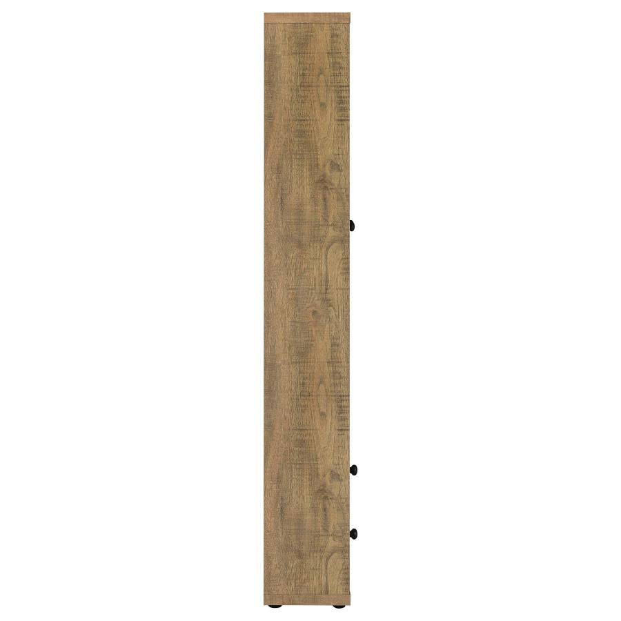 Hawthorne 4-shelf Glass Door Tall Cabinet with Drawers Mango - 953479