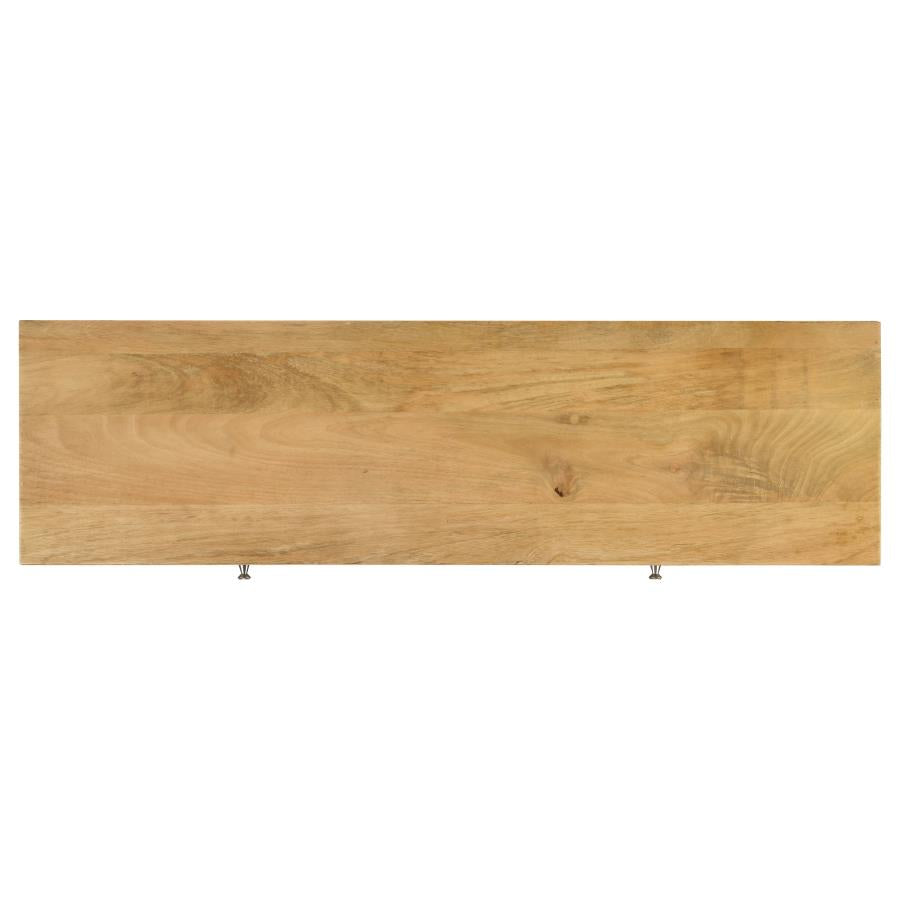 Draco 2-drawer Console Table Hand Carved Details Natural - 953512