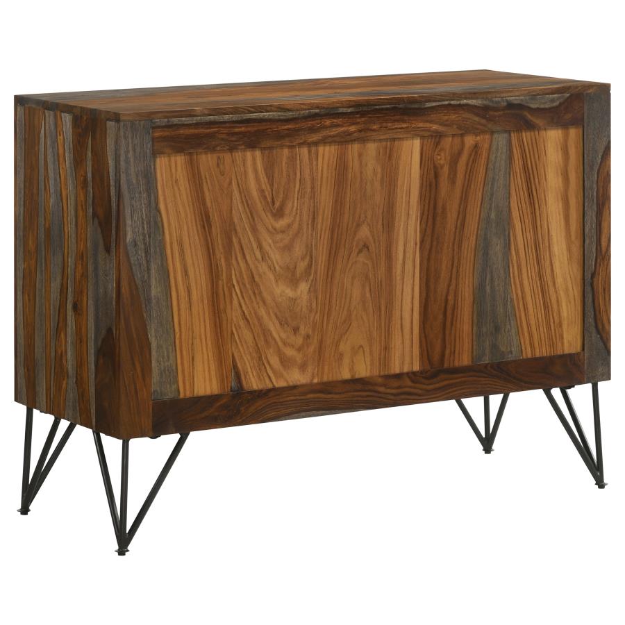 Macon 2-door Sheesham Wood Storage Accent Cabinet Grey - 959615