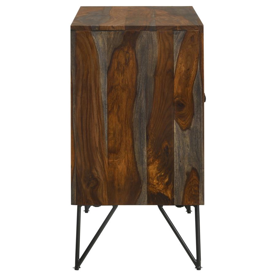 Macon 2-door Sheesham Wood Storage Accent Cabinet Grey - 959615