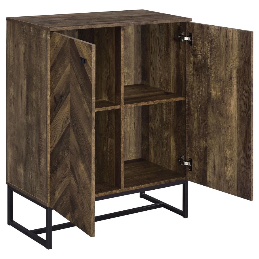 Carolyn 2-door Engineered Wood Accent Cabinet Rustic Oak - 959639