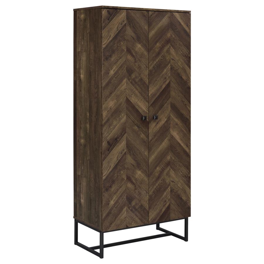 Carolyn 2-door Engineered Wood Accent Cabinet Rustic Oak - 959640