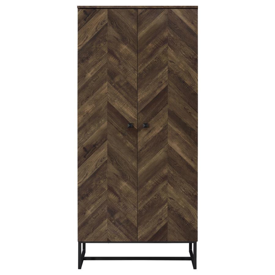 Carolyn 2-door Engineered Wood Accent Cabinet Rustic Oak - 959640