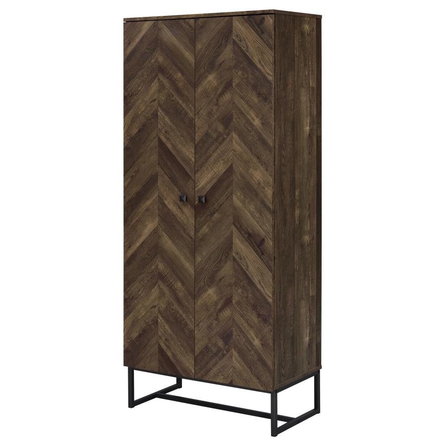 Carolyn 2-door Engineered Wood Accent Cabinet Rustic Oak - 959640