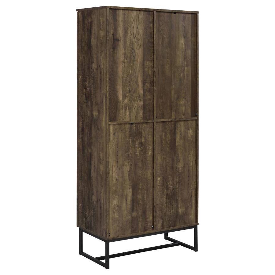 Carolyn 2-door Engineered Wood Accent Cabinet Rustic Oak - 959640