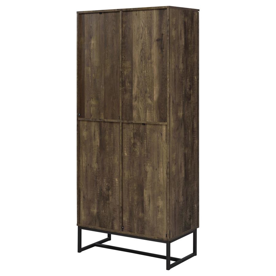Carolyn 2-door Engineered Wood Accent Cabinet Rustic Oak - 959640