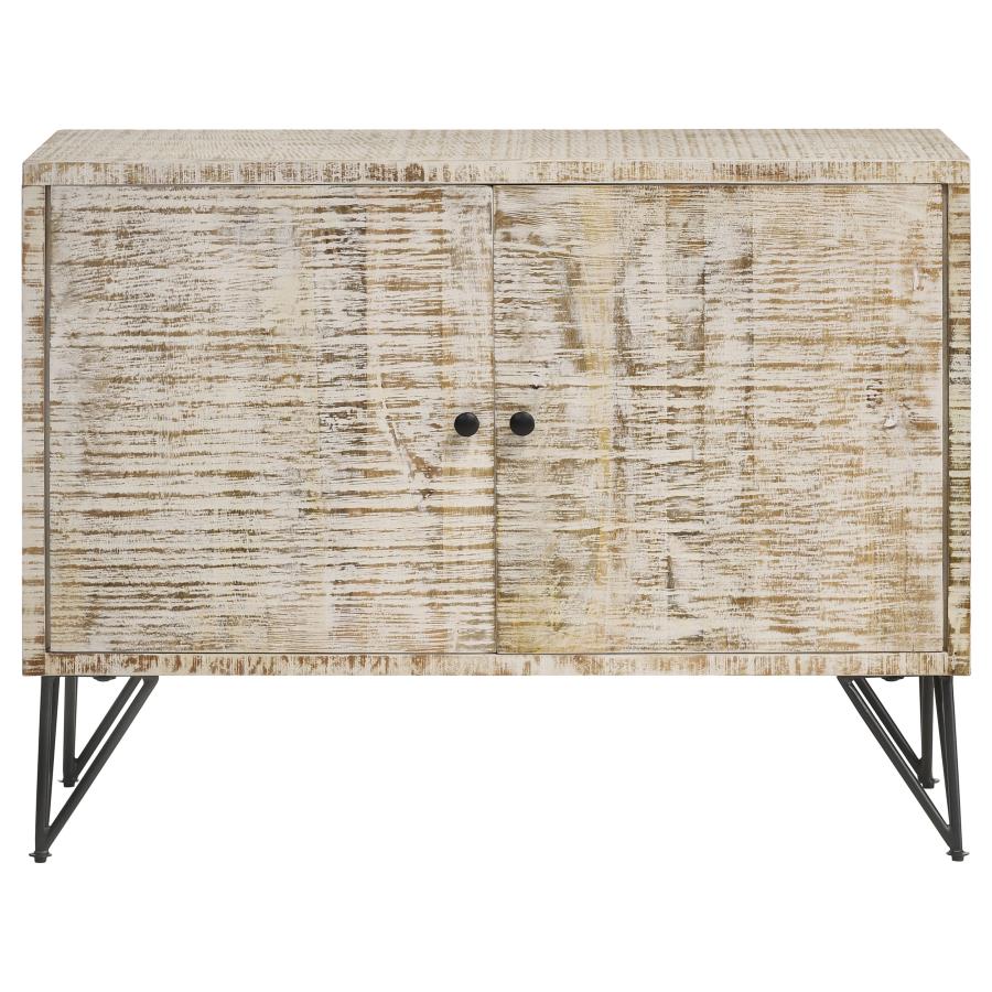Eileen 2-door Wood Storage Accent Cabinet White Washed - 959652