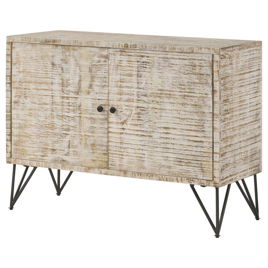 Eileen 2-door Wood Storage Accent Cabinet White Washed - 959652