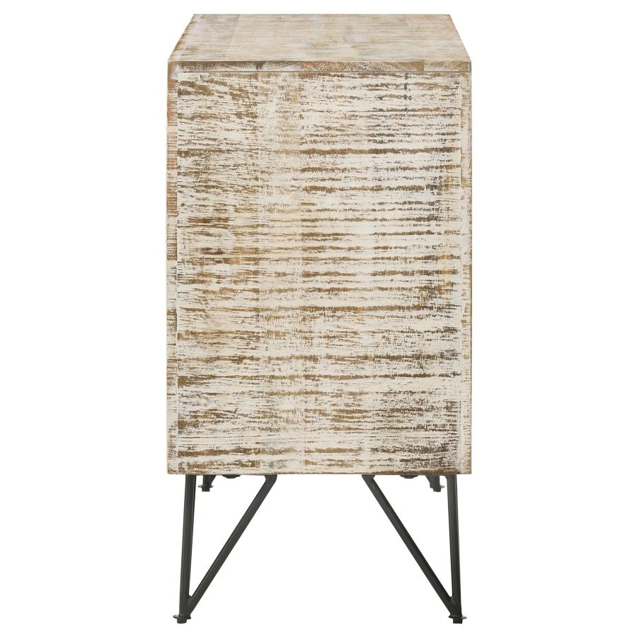 Eileen 2-door Wood Storage Accent Cabinet White Washed - 959652