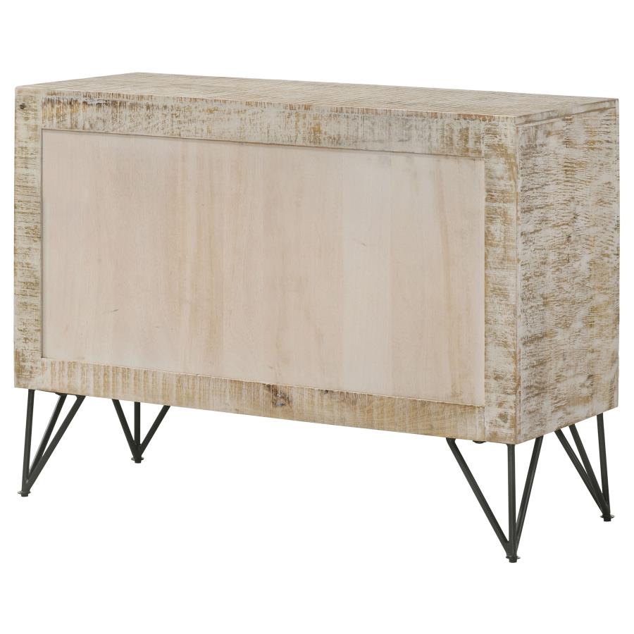 Eileen 2-door Wood Storage Accent Cabinet White Washed - 959652