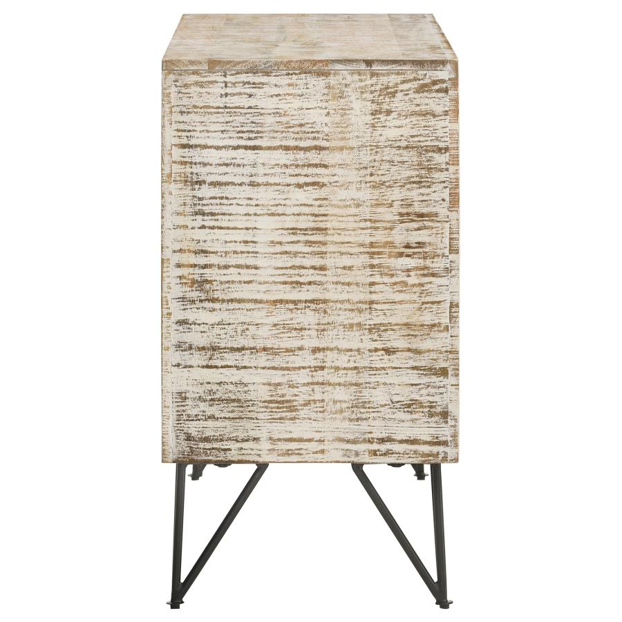 Eileen 2-door Wood Storage Accent Cabinet White Washed - 959652