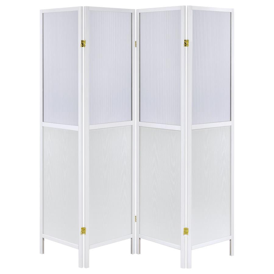 Mattison 4-Panel Room Divider Folding Shoji Screen White - 960122