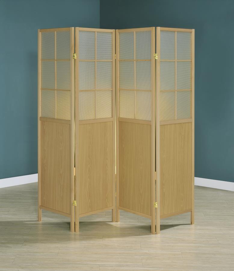 Edwards 4-Panel Room Divider Folding Shoji Screen Natural - 960123