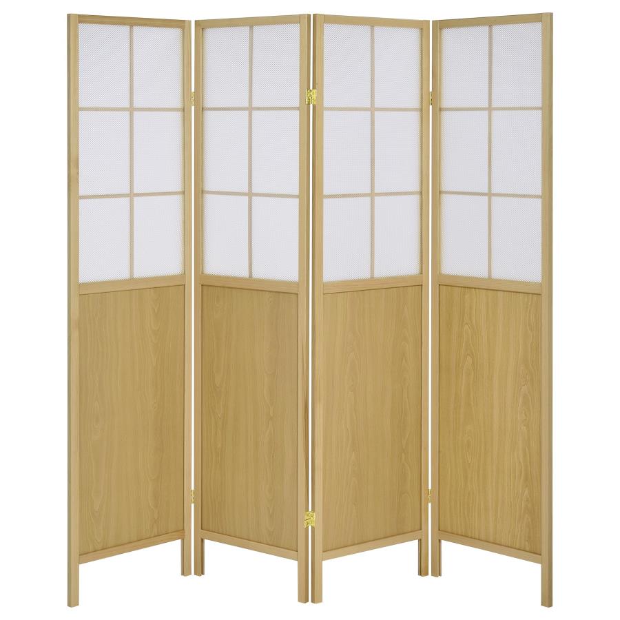 Edwards 4-Panel Room Divider Folding Shoji Screen Natural - 960123