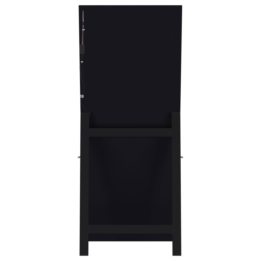 Windrose 28 x 67 Inch Tempered LED Standing Mirror Black - 960962