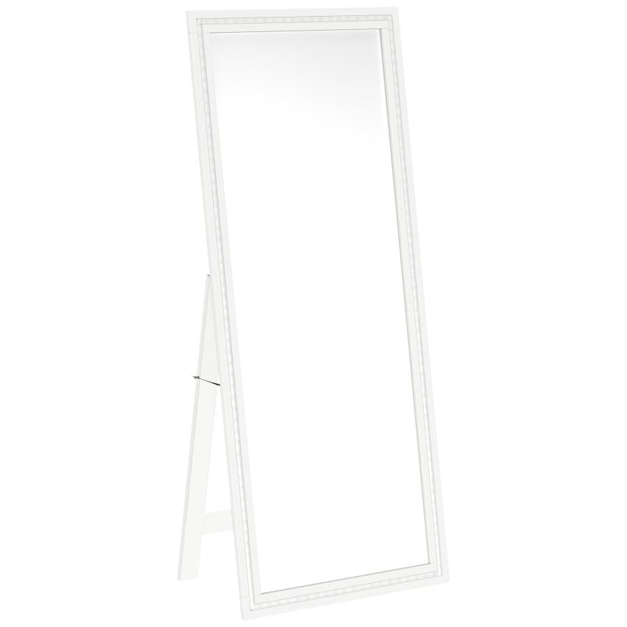 Windrose 28 x 67 Inch Tempered LED Standing Mirror White - 960963