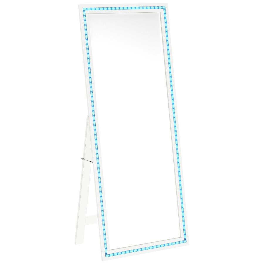 Windrose 28 x 67 Inch Tempered LED Standing Mirror White - 960963