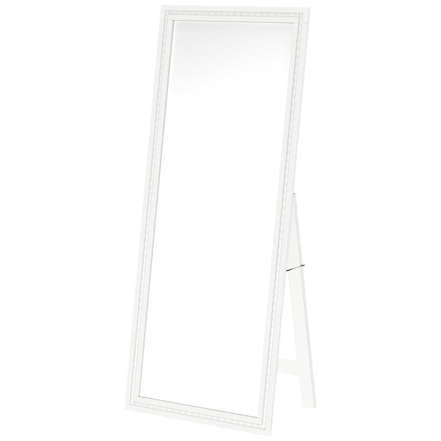 Windrose 28 x 67 Inch Tempered LED Standing Mirror White - 960963