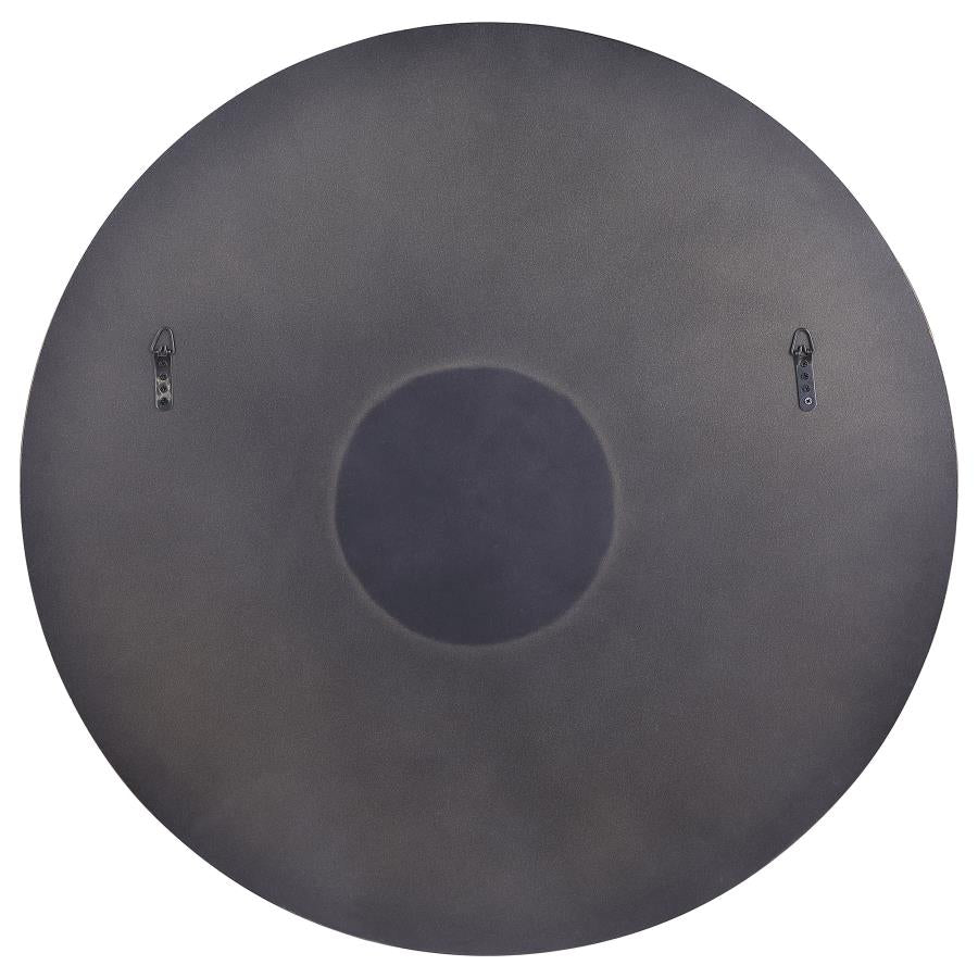 Dorinda 36 x 36 Inch Round Kintsugi Style Wall Mirror Gold - 961455
