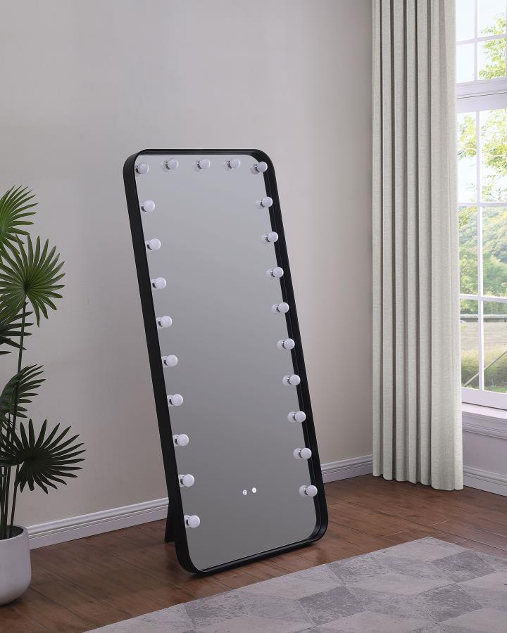 Canton 32 x 71 Inch LED Standing Mirror with Speakers Black - 961577