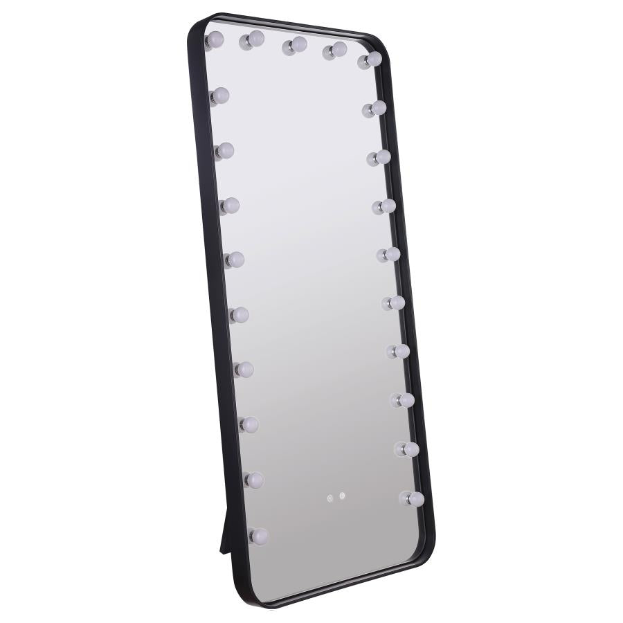 Canton 32 x 71 Inch LED Standing Mirror with Speakers Black - 961577