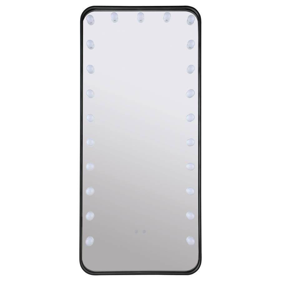 Canton 32 x 71 Inch LED Standing Mirror with Speakers Black - 961577