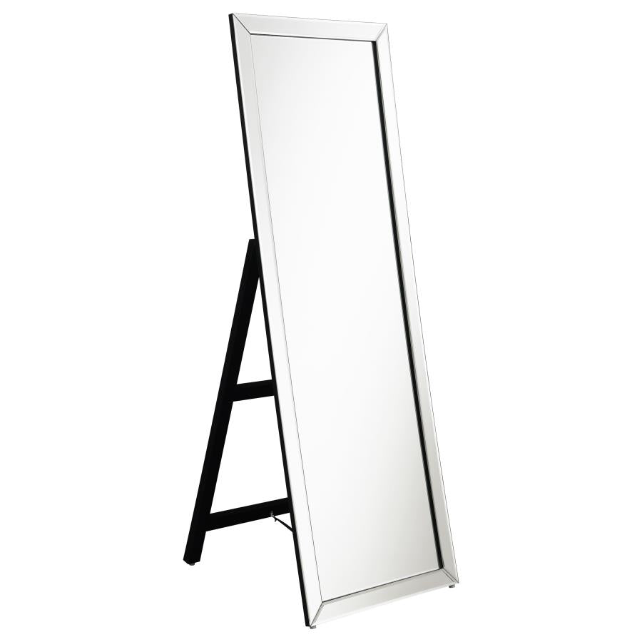 Soline 22 x 61 Inch Framed Standing Floor Mirror Silver - 961633