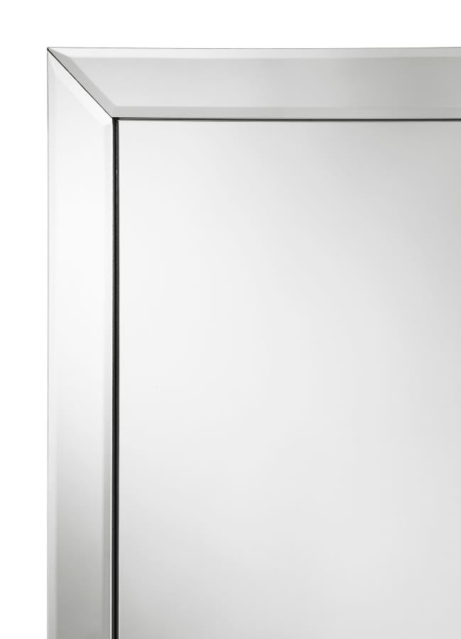 Soline 22 x 61 Inch Framed Standing Floor Mirror Silver - 961633