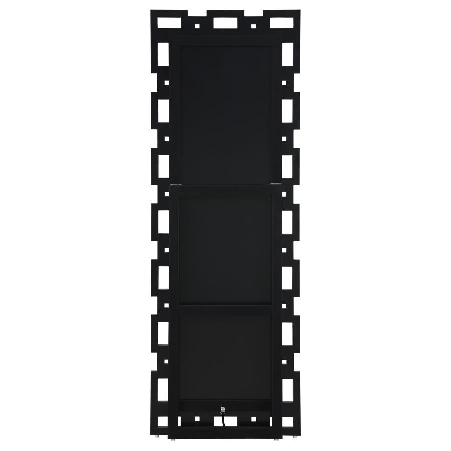 Tavin 24 x 65 Inch Geometric Frame Standing Mirror Silver - 961634