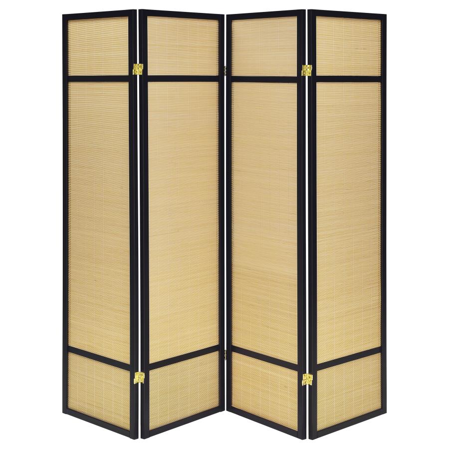 Pearce 4-panel Bamboo Room Divider Folding Screen Natural - 961648