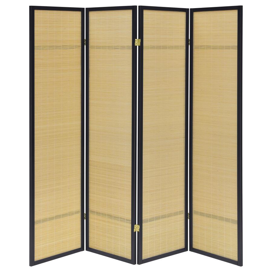 Pearce 4-panel Bamboo Room Divider Folding Screen Natural - 961648