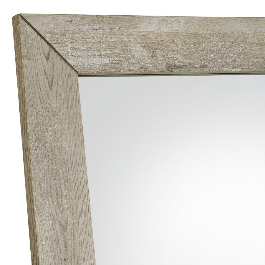 Cadence Tempered Glass Full Length Mirror Grey Washed Oak - 961655