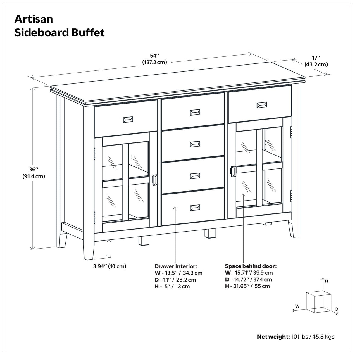 Artisan - Sideboard Buffet - Rustic Brown