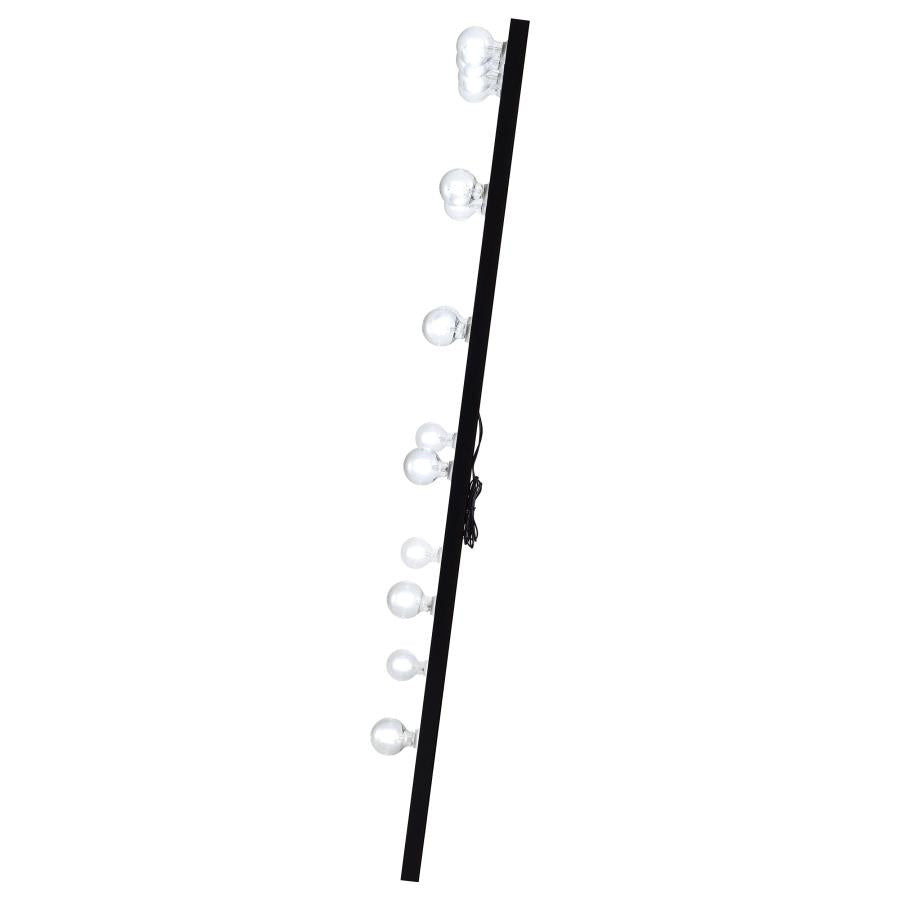 Zayan 32 x 71 Inch Floor Mirror LED Lighting Black Gloss - 969557