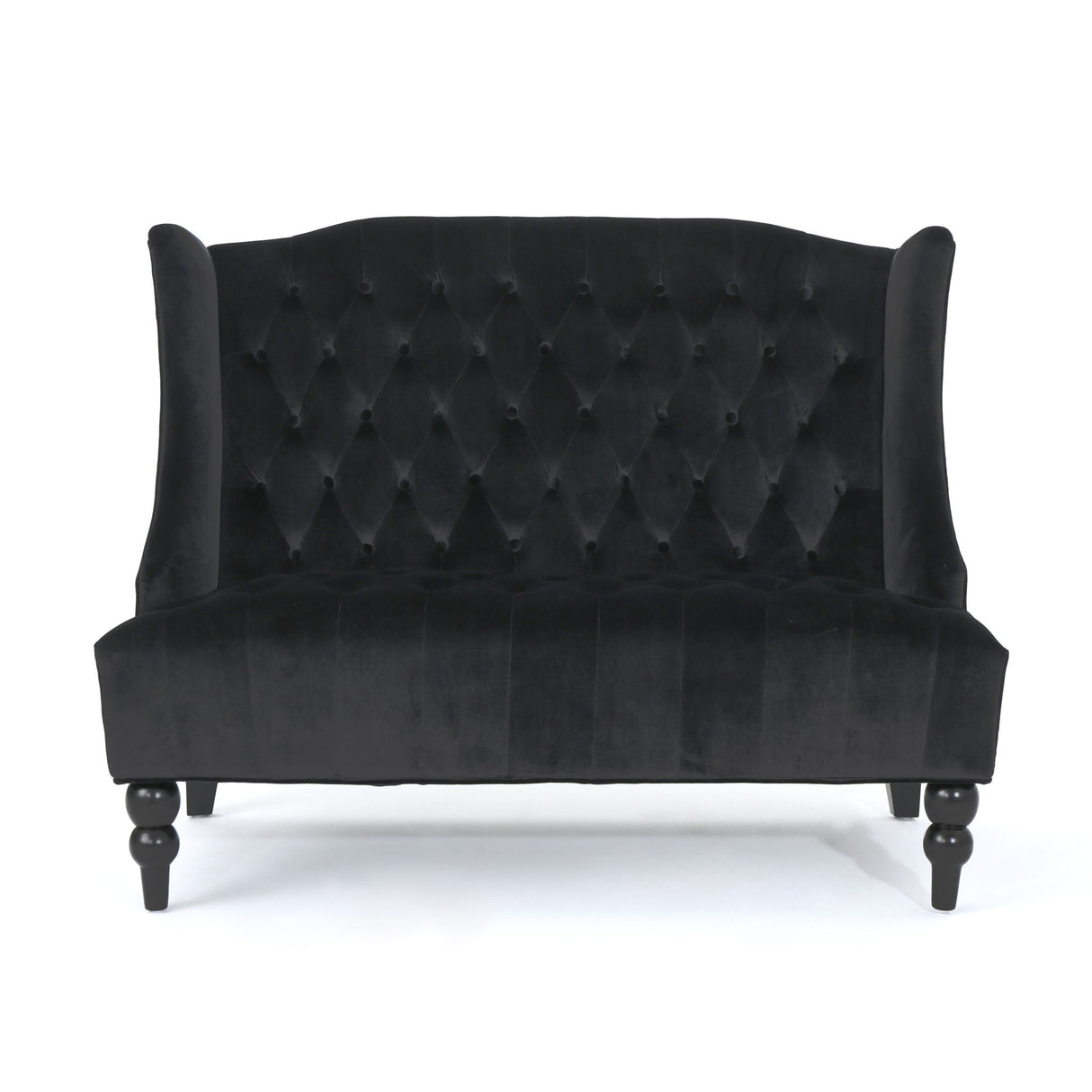 Nurturing - Upholstered Loveseat With Wing Back And Diamond Tufting