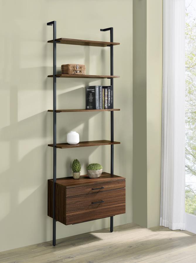 Owens 96-inch 4-shelf Storage Wall Bookshelf Walnut - 980074
