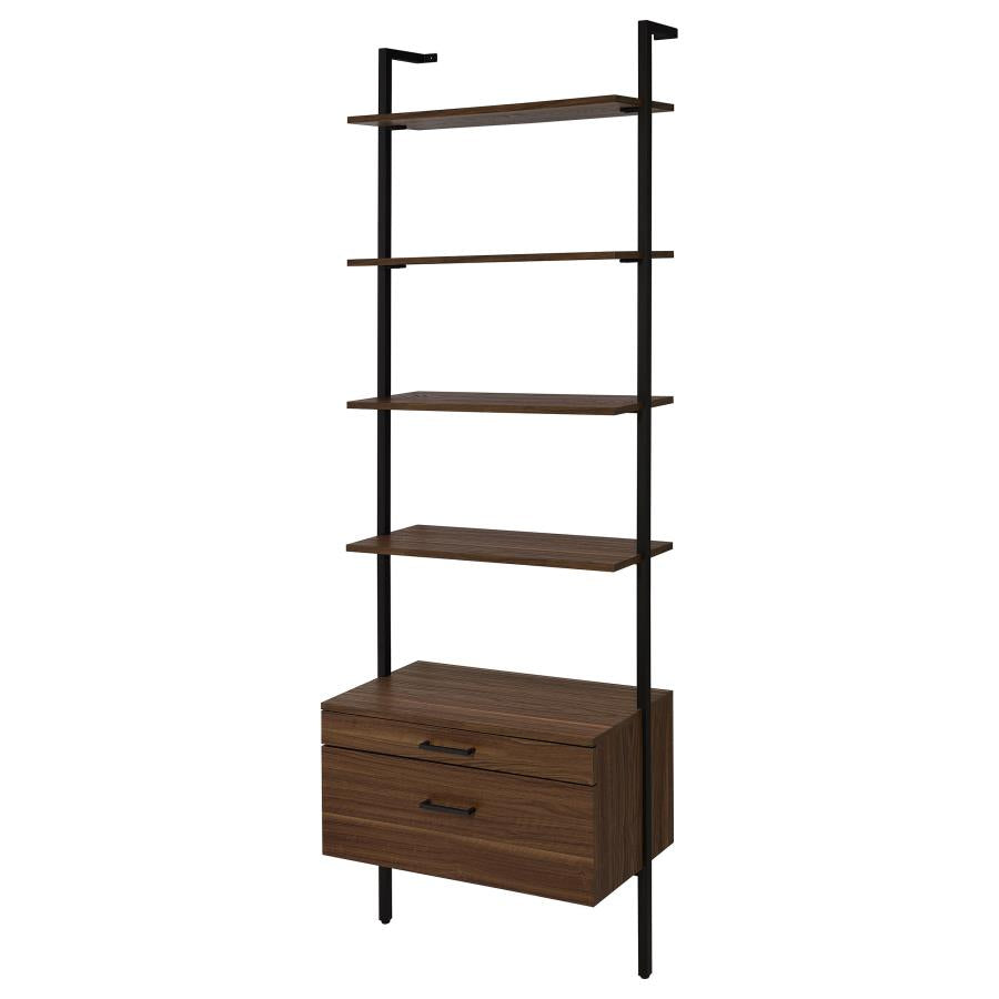Owens 96-inch 4-shelf Storage Wall Bookshelf Walnut - 980074