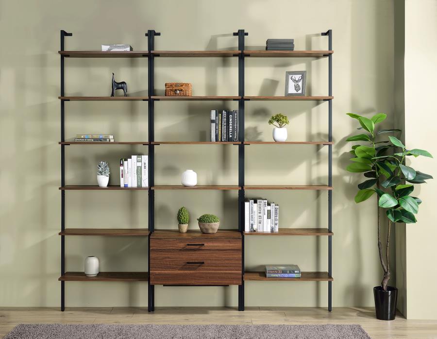 Owens 96-inch 4-shelf Storage Wall Bookshelf Walnut - 980074