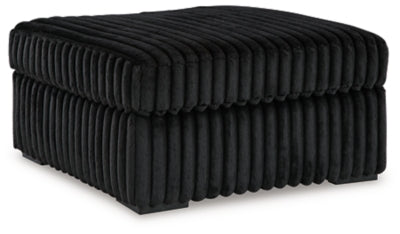 Midnight-Madness 2-Piece Sectional and Oversized Accent Ottoman - 98103U4