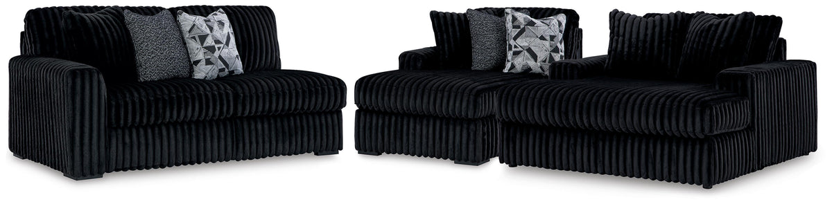 Midnight-Madness 2-Piece Sectional and Oversized Chaise - 98103U5